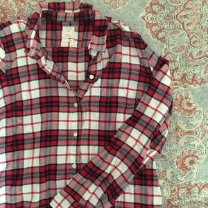 Gap Fitted Boyfriend Flannel